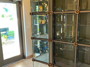 90 Degree Corner Glass Niche for Columbarium at Sunset Memorial and Stone Ltd.