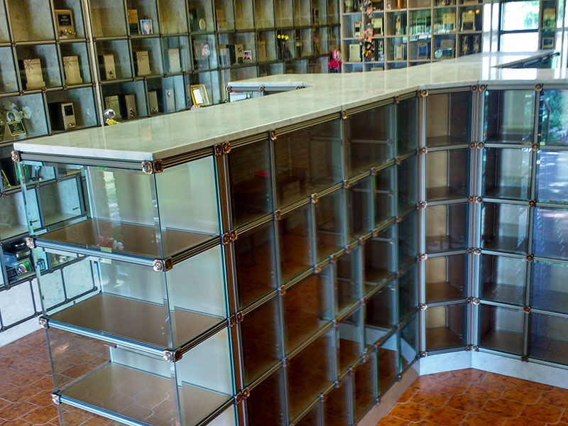90 Degree Curved Niche for Columbarium at Sunset Memorial and Stone Ltd. in Calgary Alberta, Canada