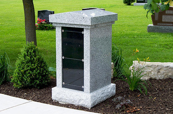 Family Cremation Pedestal at Sunset Memorial and Stone Ltd.
