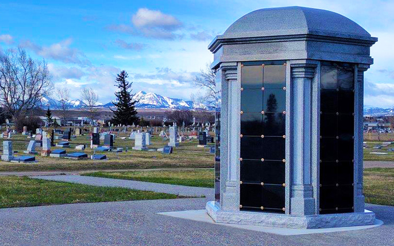 The Estate Majestic Columbaria at Sunset Memorial and Stone Ltd. in Pincher Creek, Alberta Canada