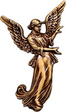 Flying Angel Bronze Applique from Sunset Memorial and Stone Ltd. in Calgary, Alberta Canada