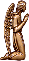 Praying Angel Bronze Applique from Sunset Memorial and Stone Ltd. in Calgary, Alberta Canada