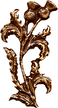 Thistle Bronze Applique from Sunset Memorial and Stone Ltd. in Calgary, Alberta Canada