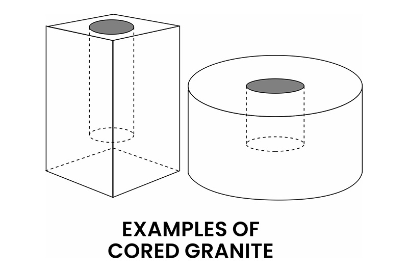 Cored Cremation Monuments from Sunset Memorial and Stone