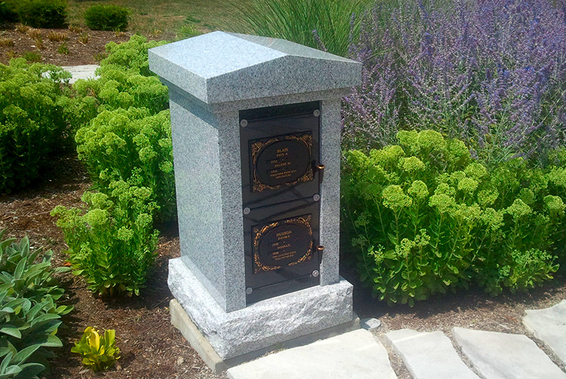 Pedestal Cremation Monument at Sunset Memorial and Stone